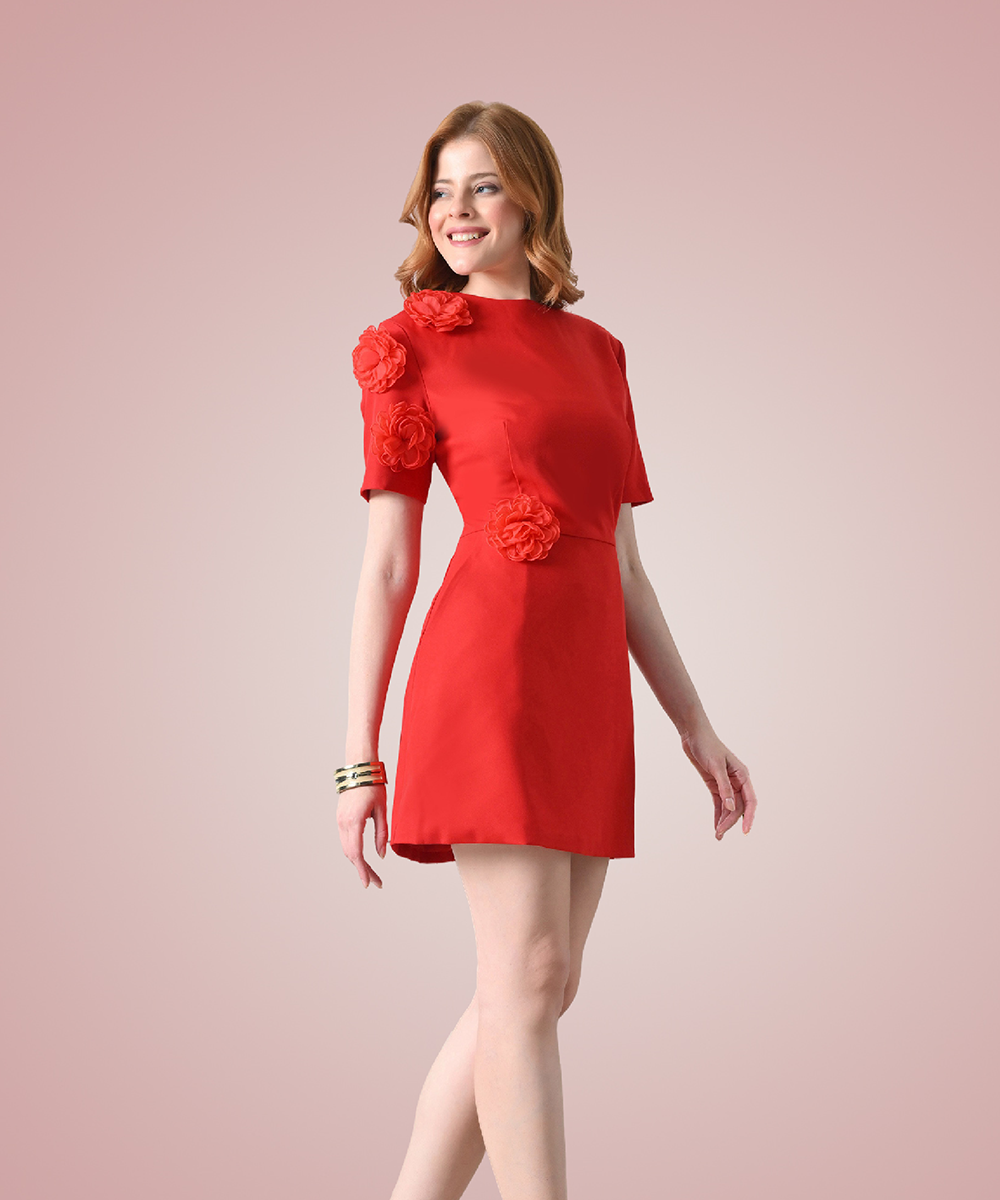 ROSÉ BLOOM Mini Dress