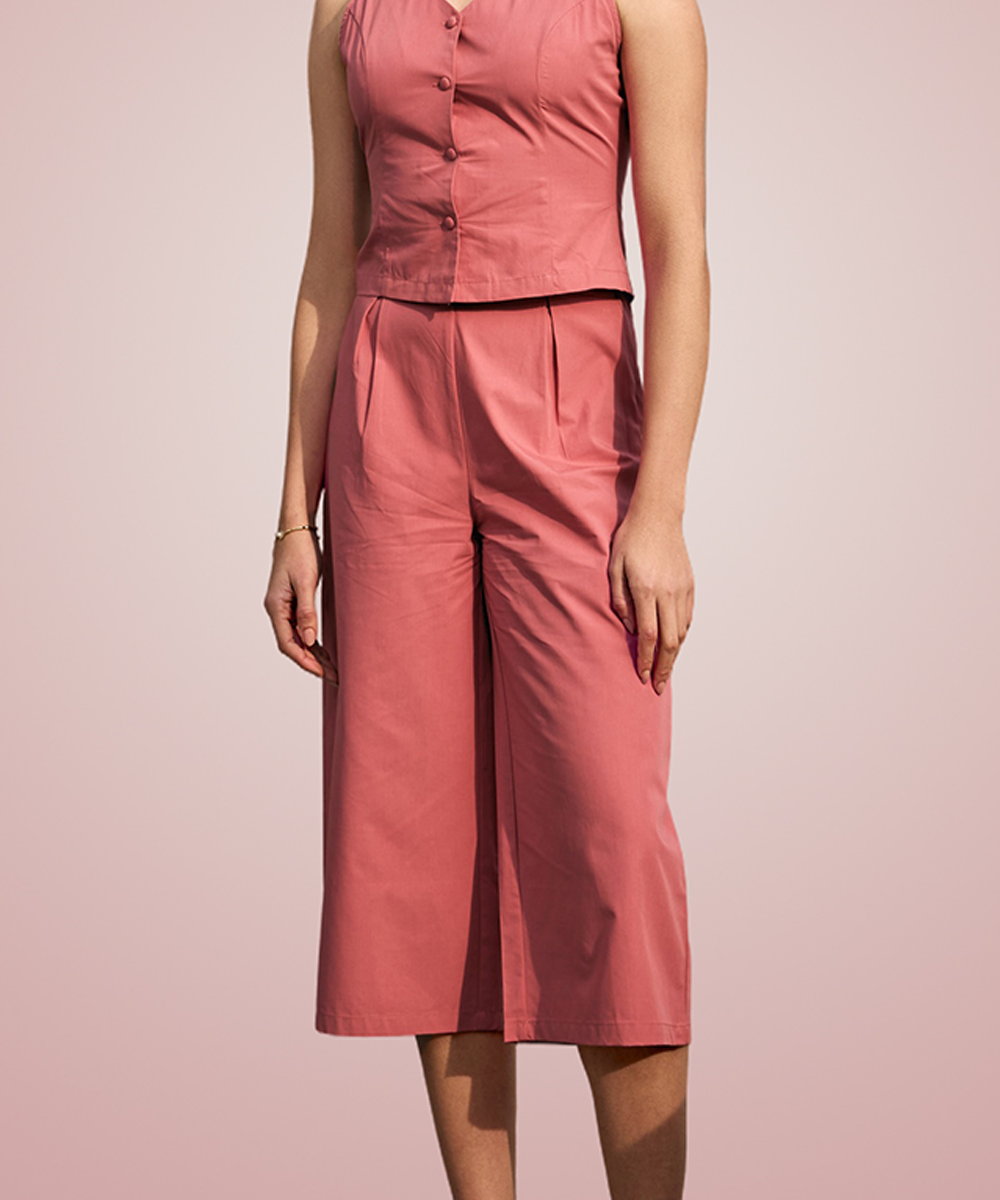 Women Pink Culottes