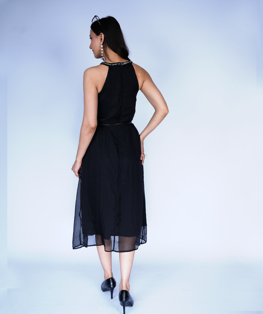 Midnight Silk Halter