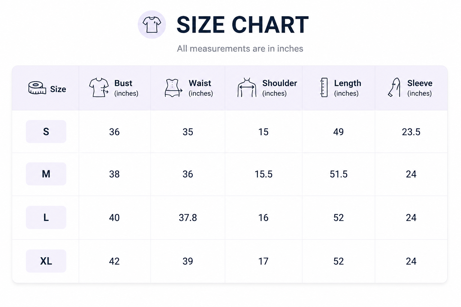 Size chart for VvTi of Black Abstract Printed Maxi Dress ( Calf Length )