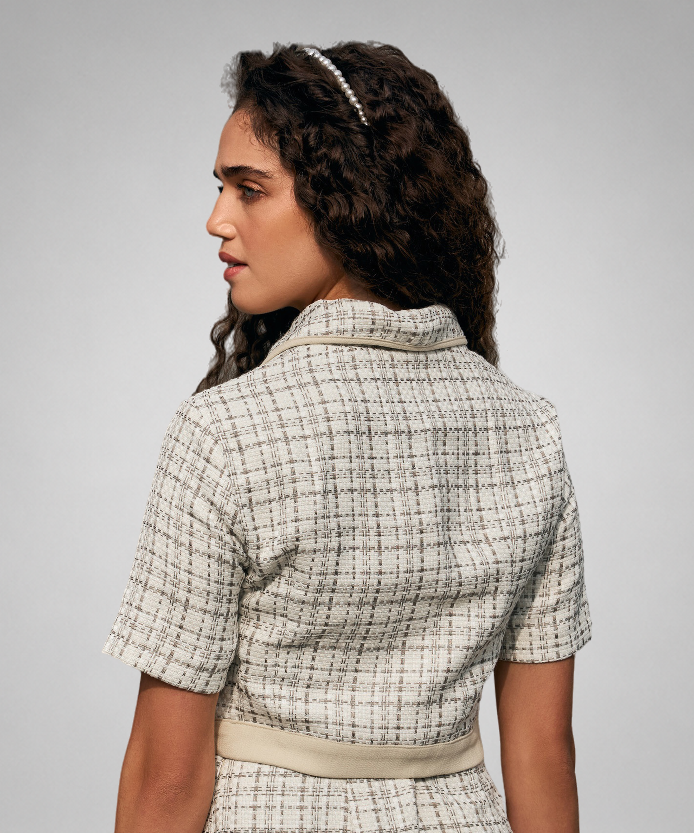 Blended Tweed Top