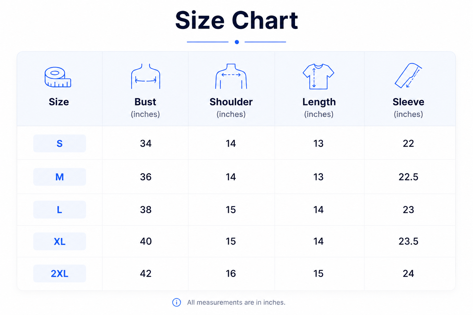 Size chart for Multicolour Abstract Printed with Tie Up Neck