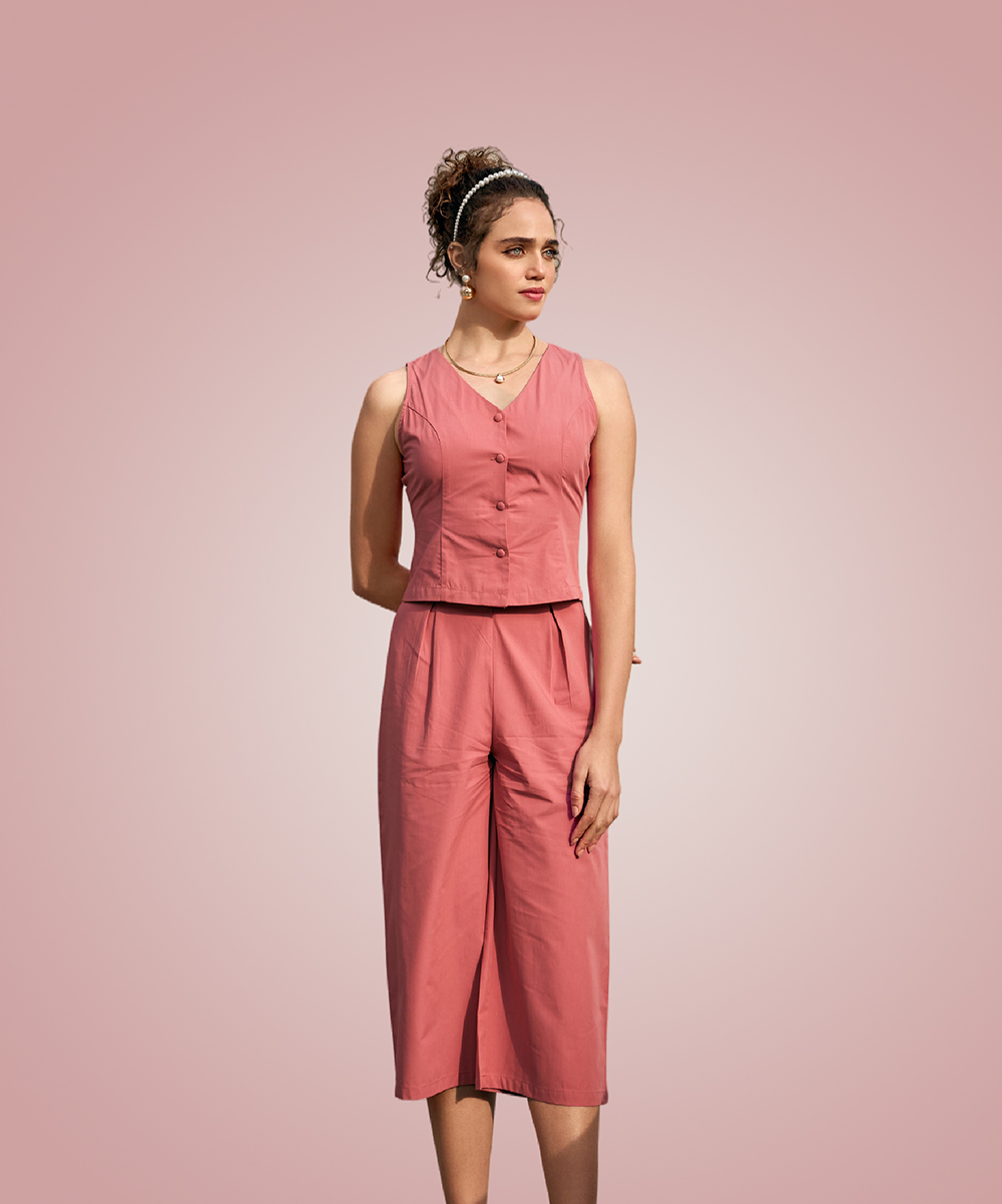 Women Pink Culottes