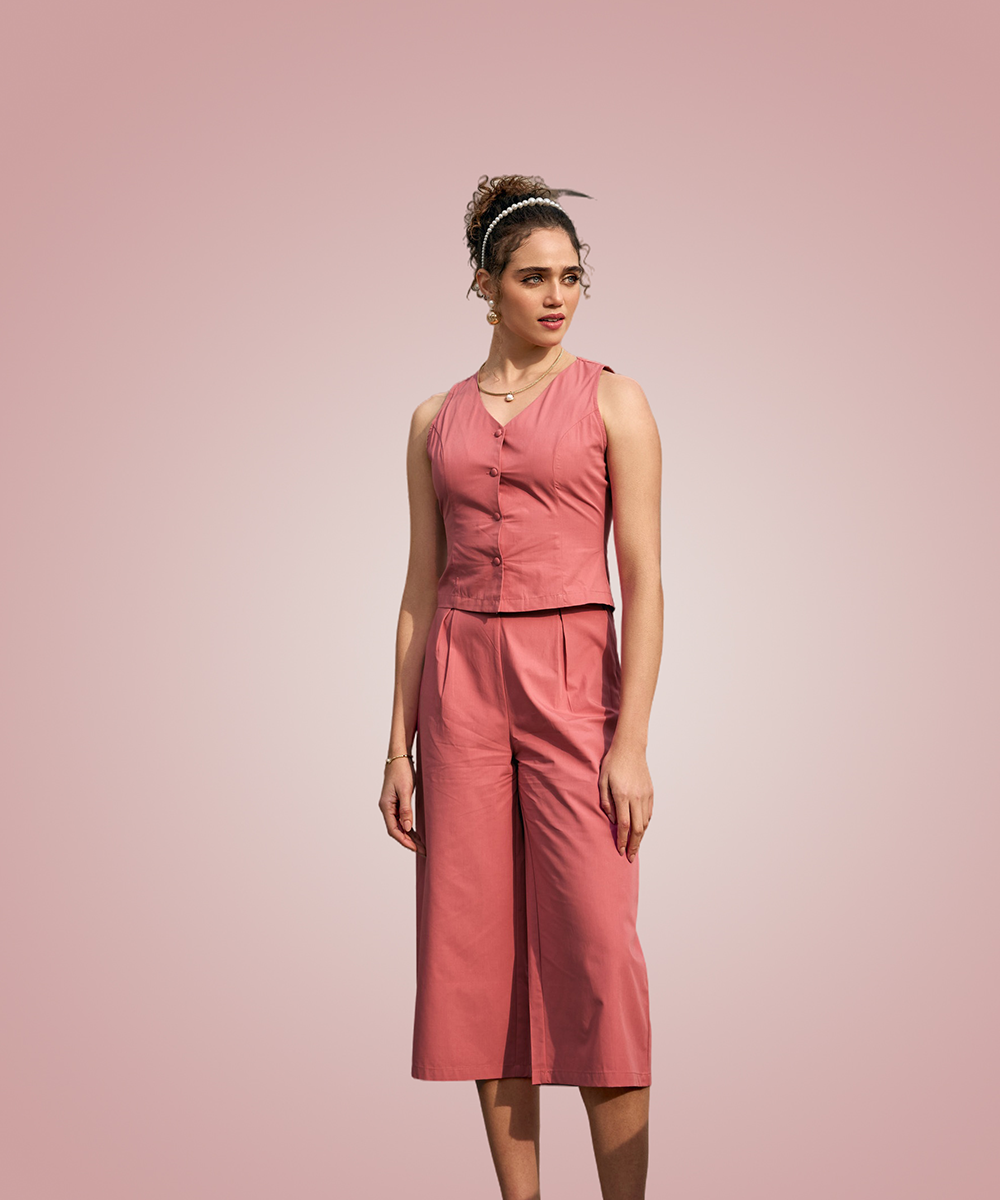 Women Pink Culottes