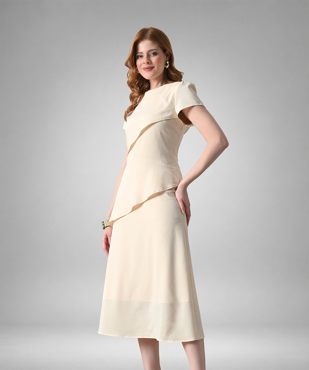 The Linear Petal Midi Dress